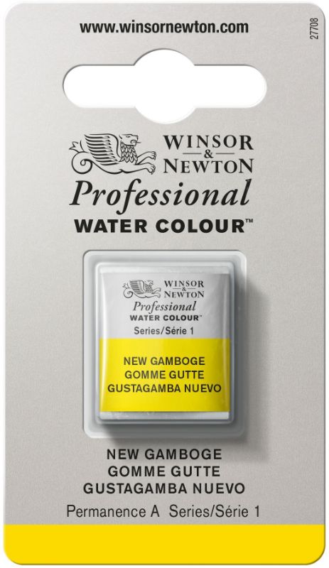 Winsor & Newton Professional Watercolour Half Pans NEW GAMBOGE 267 S1