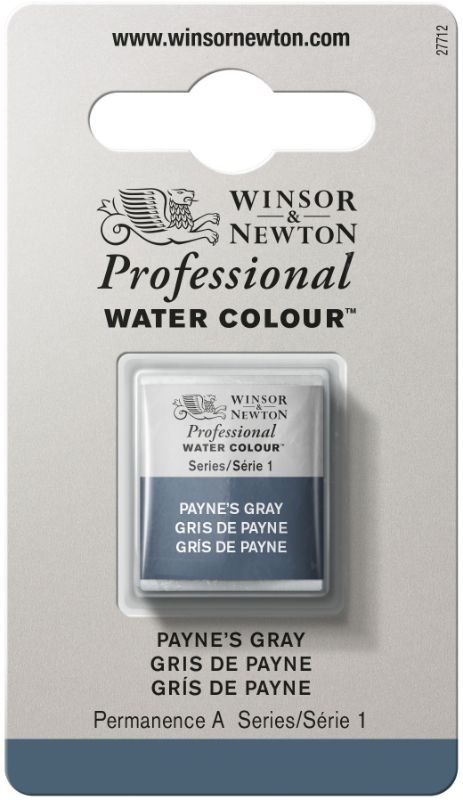 Winsor & Newton Professional Watercolour Half Pans PAYNES GREY 465 S1