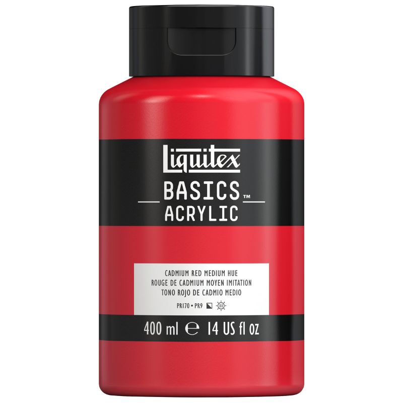 Liquitex Basics Acrylic Paint 400ml CAD RED MEDIUM HUE ROW