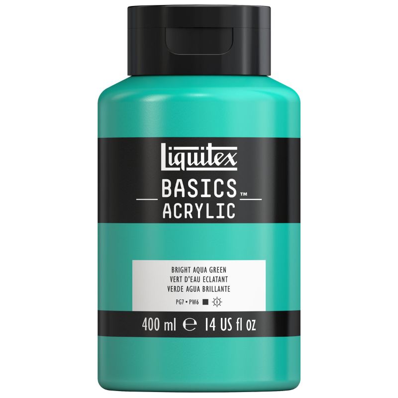 Liquitex Basics Acrylic Paint 400ml BRIGHT AQUA GREEN ROW