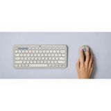 Logitech Pebble 2 Combo Keyboard and Mouse - Tonal White, Wireless Bluetooth, 4000 DPI Optical