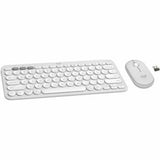 Logitech Pebble 2 Combo Keyboard and Mouse - Tonal White, Wireless Bluetooth, 4000 DPI Optical