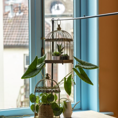 Birdcage - Aged Metal Green (Set of 2)