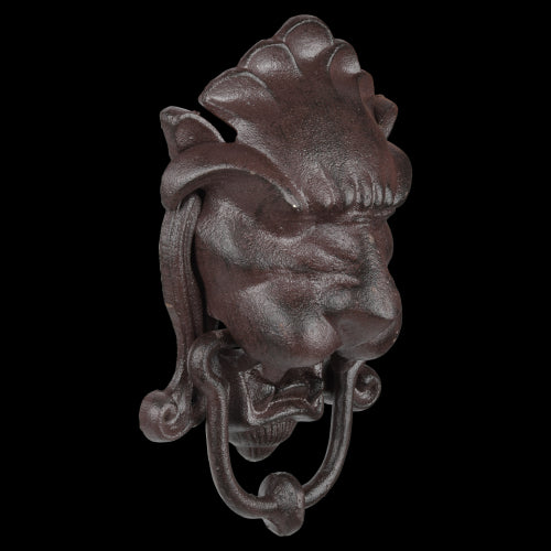 Door Knocker - Cast Iron Lion Head (21 x 8 x 14cm)
