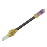 Ebony Sceptre Amethyst & Rock Quartz Point