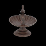 Bird Bath On Foot W/2 Birds (23 x 14 x 13cm)