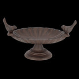 Bird Bath On Foot W/2 Birds (23 x 14 x 13cm)