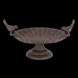 Bird Bath On Foot W/2 Birds (23 x 14 x 13cm)