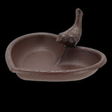 Bird Feeder/Bath - Cast Iron Heart 17cm (Set of 2)