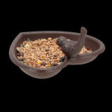 Bird Feeder/Bath - Cast Iron Heart 17cm (Set of 2)