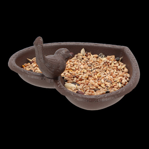 Bird Feeder/Bath - Cast Iron Heart 17cm (Set of 2)