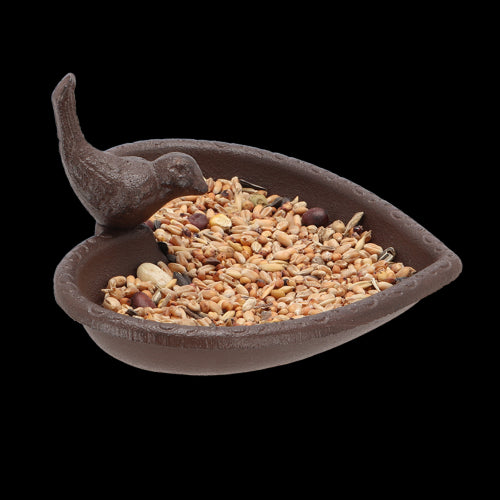 Bird Feeder/Bath - Cast Iron Heart 17cm (Set of 2)
