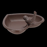 Bird Feeder/Bath - Cast Iron Heart 17cm (Set of 2)