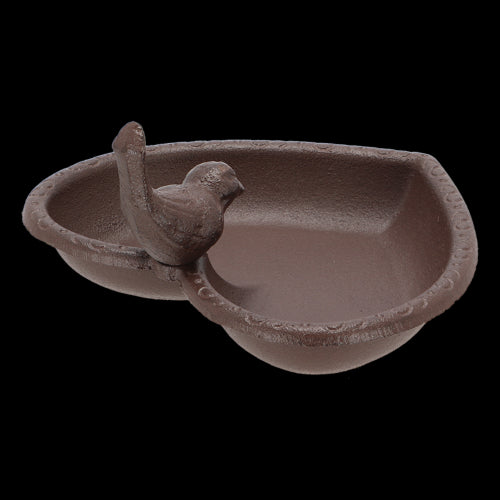 Bird Feeder/Bath - Cast Iron Heart 17cm (Set of 2)
