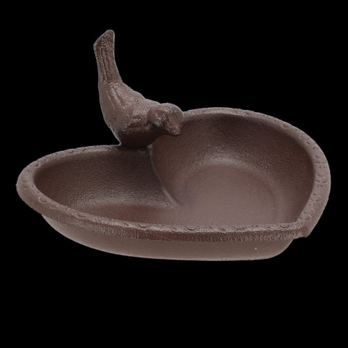 Bird Feeder/Bath - Cast Iron Heart 17cm (Set of 2)