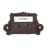 Draw Pull w/ Label Holder - Cast Iron (Set of 6 Assorted)