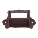 Draw Pull w/ Label Holder - Cast Iron (Set of 6 Assorted)