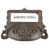 Draw Pull w/ Label Holder - Cast Iron (Set of 6 Assorted)