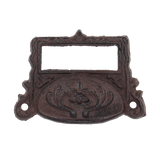 Draw Pull w/ Label Holder - Cast Iron (Set of 6 Assorted)