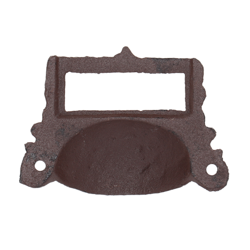 Draw Pull w/ Label Holder - Cast Iron (Set of 6 Assorted)