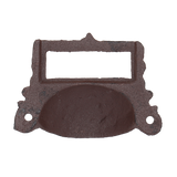 Draw Pull w/ Label Holder - Cast Iron (Set of 6 Assorted)