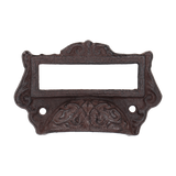 Draw Pull w/ Label Holder - Cast Iron (Set of 6 Assorted)