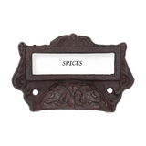 Draw Pull w/ Label Holder - Cast Iron (Set of 6 Assorted)