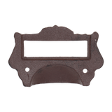 Draw Pull w/ Label Holder - Cast Iron (Set of 6 Assorted)