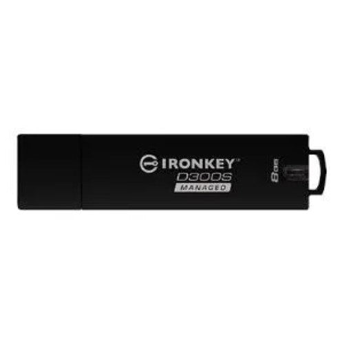 Kingston IronKey D300SM 8GB USB Drive - AES 256 XTS Encrypted, Waterproof, Secure Data Storage