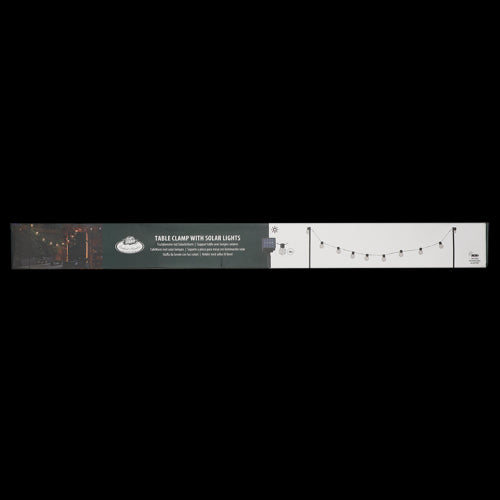 Table Clamp w/ Solar Lights - Black (220cm)