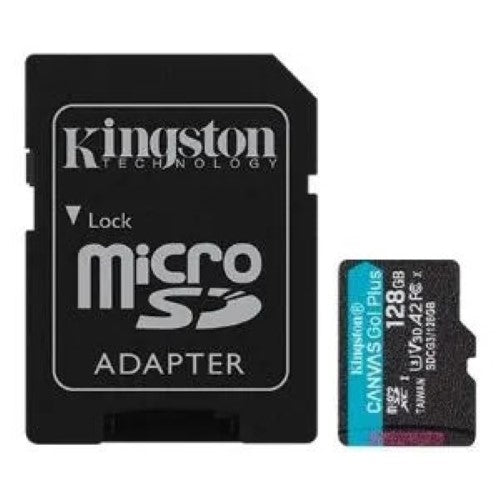 Kingston 128GB MicroSDXC Canvas Go Plus - 170MB/s U3 V30 - Waterproof, Shockproof Memory Card