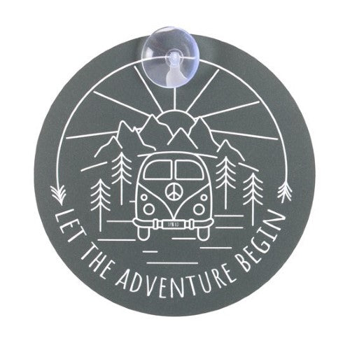 Let The Adventure Begin Window Sign