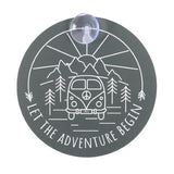 Let The Adventure Begin Window Sign