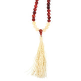 Self Confidence Rosewood & Yellow Jasper Mala Necklace