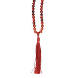 Grounding Rosewood & Red Jasper Mala Necklace
