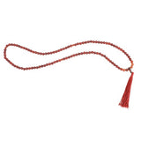 Grounding Rosewood & Red Jasper Mala Necklace