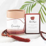 Grounding Rosewood & Red Jasper Mala Necklace