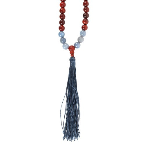 Communication Rosewood & Sodalite Mala Necklace
