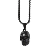 Black Obsidian Skull Necklace