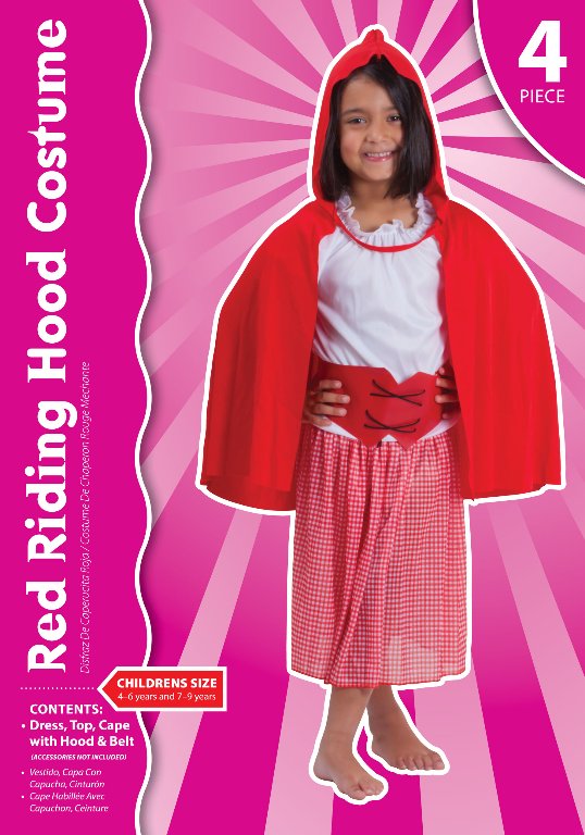 Red Riding Hood Costume - Childrens Small 4-6 Years
