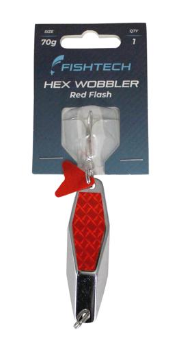 Fishtech Hex Wobbler 70g - Red Flash