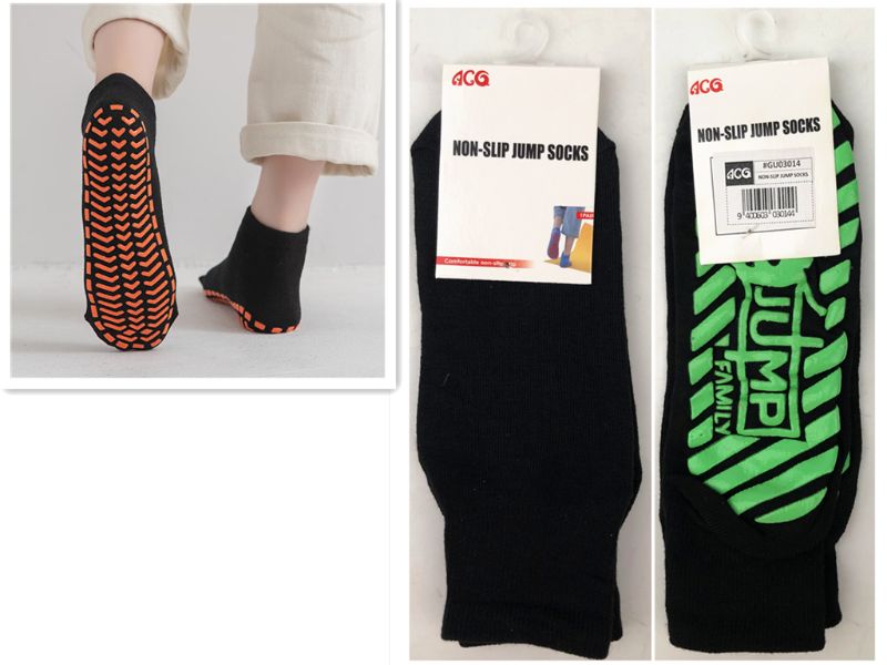 NON SLIP JUMP SOCKS  - 23CM (12 PAIRS)