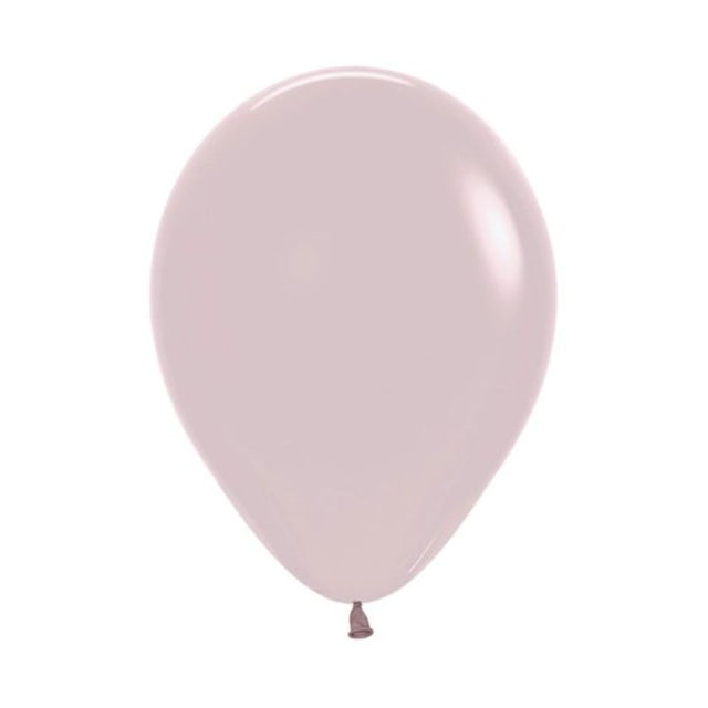 Pack of 50 Sempertex 12cm pastel dusk rose latex balloons for elegant party decor and celebrations.