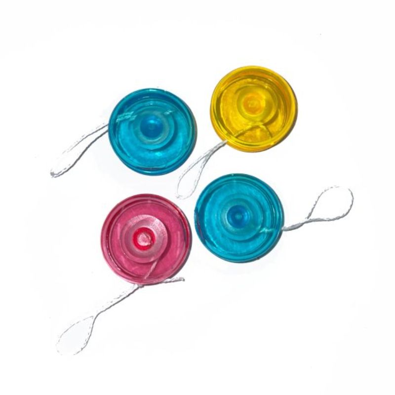 Brightly colored Favors SRT YoYo's - Pack of 4, perfect for party favors and enhancing motor skills in kids.