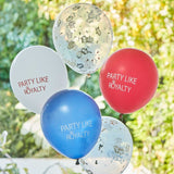Coronation Party Latex Balloons - Pack of 5