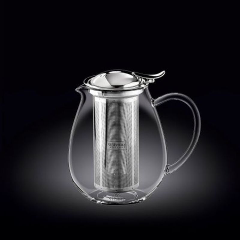 Thermo-Glass Tea Pot 850ml Oval Stainless Steel Lid