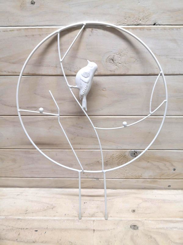 Round Shape Metal Support Stake with Bird