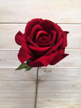 Rose  - Velvet Rose Stem  Dark Burgundy