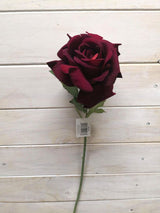 Rose  - Velvet Rose Stem  Dark Burgundy
