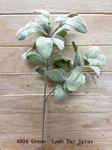 Leaf  - Lamb Ear Spray  Burgundy